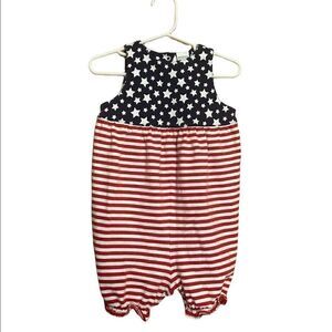 Starting Out Stars & Strips Patriotic 24 Month Girls Baby One Piece.